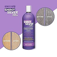 One 'n Only Shiny Silver Ultra Color-Enhancing Conditioner, Restores Shiny Brightness to White, Grey, Bleached, Frosted, or Blonde-Tinted Hair, Protects Hair Color - 33.8 Fl. Oz