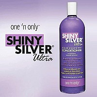 One 'n Only Shiny Silver Ultra Color-Enhancing Conditioner, Restores Shiny Brightness to White, Grey, Bleached, Frosted, or Blonde-Tinted Hair, Protects Hair Color - 33.8 Fl. Oz