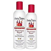 Fairy Tales Rosemary Repel Lice Shampoo - Daily Kids Shampoo (12 Fl Oz) & Conditioner (8 Fl Oz) Duo for Lice Prevention