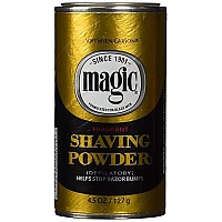 Softsheen-Carson Magic Razorless Shaving For Men, Magic Shaving Powder With Fragrance, Coarse Textured Beards, Formulated For Black Men, Depilatory, Helps Stop Razor Bumps, Since 1901, 4.5 Oz