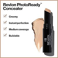 Concealer Stick by Revlon, PhotoReady Face Makeup for All Skin Types, Longwear Medium- Full Coverage with Creamy Finish, Lightweight Formula, 003 Light Medium, 0.11 Oz