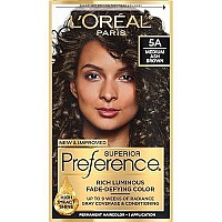 L'Oreal Paris Superior Preference Fade-Defying + Shine Permanent Hair Color, 5A Medium Ash Brown, Pack of 1, Hair Dye