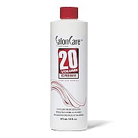 Salon Care 20 Volume Creme Developer, Uniform Lift, Easy To Handle Cream Consistency, Stabilized Formula, 16 Ounce