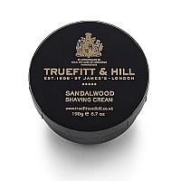 Truefitt & Hill Shaving Cream Bowl - Sandalwood | Smooth Glide for Incredibly Close, Yet Comfortable Hydrating Shave, 6.7 ounces