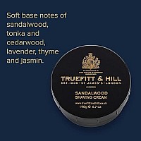 Truefitt & Hill Shaving Cream Bowl - Sandalwood | Smooth Glide for Incredibly Close, Yet Comfortable Hydrating Shave, 6.7 ounces