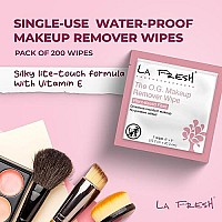 La Fresh Makeup Remover Facial Cleansing Wipes, Waterproof Makeup Face Cleansing Wipes with Vitamin E Pack of 200ct Facial Wipes - Skin Care Travel Essentials