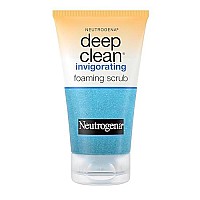 Neutrogena Deep Clean Invigorating Foaming Facial Scrub with Glycerin, Cooling & Exfoliating Gel Face Wash to Remove Dirt, Oil & Makeup, 4.2 fl. oz