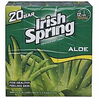 Irish Spring Aloe Bar Soap 3.75 Oz-pack of 20 Bars