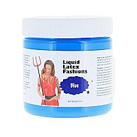 Liquid Latex Fashions Blue Body Paint for Adults and Kids, Ammonia Free, Cosplay Makeup, Creates Professional Monster, Zombie Arts, Easy On and Off- 4 Oz