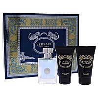 Versace Pour Homme By Versace For Men - 3 Pc Gift Set 1.7Oz Edt Spray, 1.7Oz Hair & Body Shampoo, 1.7Oz After Shave Balm