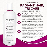 Tri Hair Conditioner for Women or Extra Moisturizing Conditioner for Dry Hair, Hair Care Restoration Conditioner for Colored Hair, Adds Luminous Volume, Hydration, Strong & Healthy Hair, 33.8 Fluid Oz