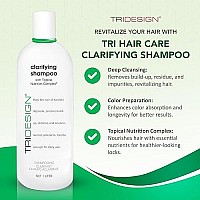 TRI Hair Care Clarifying Shampoo- Clarifying Shampoo For Build Up- Purifying Hair Shampoo with Topical Nutrition Complex- Shampoo For Hair Color Preparation- Home or Salon Shampoo- 34 Oz