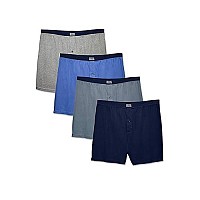 Fruit Of The Loom Mens Tag-Free Boxer Shorts Underwear, Knit - Assorted Colors, X-Large Us