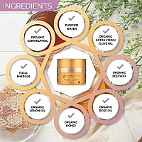 Honey Girl Organics Night Crme, USDA Certified Organic Facial Night Cream with Hydrating Honey*, Beeswax*, Essential Oils and EVOO. It Softens Skin, Reduces the Appearance of Wrinkles (1.75 oz) *naturally contains pollen, propolis & royal jelly