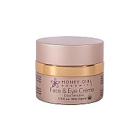 Honey Girl Organics Face & Eye Creme Extra Sensitive, USDA Certified Organic Unscented Facial Moisturizer and Under Eye Cream for Wrinkles, Dark Circles and Puffiness with Hydrating Honey*, Beeswax*, and EVOO (1.75 oz) *naturally contains pollen, propo...