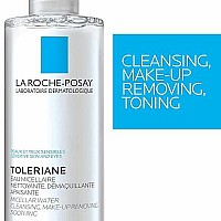 La Roche-Posay Micellar Cleansing Water For Sensitive Skin, Micellar Water Makeup Remover, Cleanses And Hydrates Skin, Gentle Face Toner, Oil Free