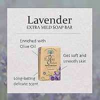 Le Petit Olivier Extra Mild Soap - Lavender - Gently Cleanses Skin - Delicately Perfumed - Vegetable Origin Based - 8.8 Oz