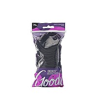 Goody Ouchless Elastic Hair Bands, No-metal, Black, 70 count