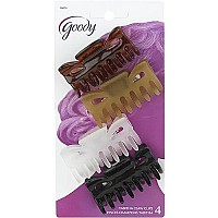 Goody Classics Claw Hair Clip, Medium, 4 Count (Pack of 3)