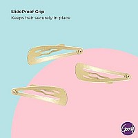 Goody Metal Contour Hair Snap Clips Blonde Colors - Just Snap Into Place - Suitable for All Hair Types - Pain-Free Hair Accessories for Women and Girls - All Day Comfort , 6 Count (Pack of 1)