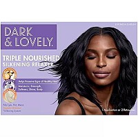 SoftSheen-Carson Dark and Lovely Triple Nourished Silkening Relaxer No-Lye Regular Strength with Shea Butter, Jojoba and Avocado Oils, Regular