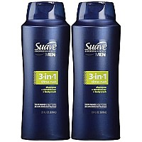 Suave Men 3 in 1 Shampoo Conditioner and Body Wash Citrus Rush 28 Fl oz(Pack of 2)