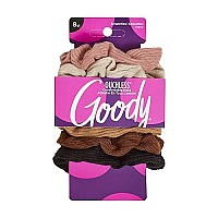 Goody Ouchless Ribbed Hair Scrunchies, 8 Count