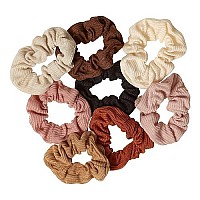 Goody Ouchless Ribbed Hair Scrunchies, 8 Count