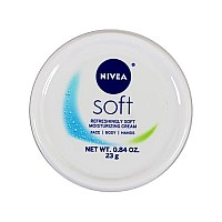 Nivea Soft, Refreshingly Soft Moisturizing Creme, .84 Oz. (4 Pack Value Bundle)