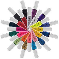 SHANY Nail Art Set (24 Famous Colors Nail Art Polish, Nail Art Decoration)