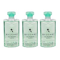 Bvlgari Au The Vert (Green Tea) Shampoo and Shower Gel Set of 3, 2.5 Fluid Ounce Bottles