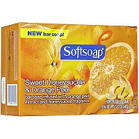 Softsoap Bar Soap, Sweet Honeysuckle and Orange Peel, 4 Count