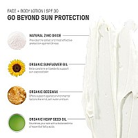 Raw Elements Face and Body All-Natural Mineral Sunscreen - Non-Nano Zinc Oxide, 95% Organic, Water Resistant, Reef Safe, Cruelty Free, SPF 30+, All Ages Safe, Moisturizing, Bio-Resin Tube, 3oz