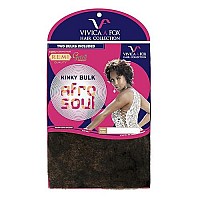 Vivica A Fox Hair Collection HKBK16-V Human Hair Afro Curl Kinky Bulk Extension, 1B, 5.8 Ounce