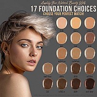 Belloccio Fair Color Shade Foundation Set - Professional Cosmetic Airbrush Makeup In 1/2 Oz Bottles