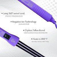 Herstyler Grande Ceramic Curling Iron - 1 inch Hair Curling Wand for Long Short Hair - One Inch Dual Voltage Curling Iron - Wand Curling Iron with Negative Ions (Purple)