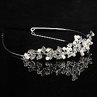 Shop Ginger Wedding Bridal Wedding Tiara Pearls and Crystals Crown Promo Party 4599