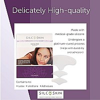 SilcSkin Facial Pad Brow Set, Helps with Brow Wrinkles & Crow's Feet from Sun Aging Side Sleeping, Reusable Self Adhesive Medical Grade Silicone, 1 Brow Pad, 2 Eye Pads