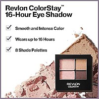 Eyeshadow Palette by Revlon, ColorStay 16 Hour Eye Makeup, Velvety Pigmented Blendable Matte & Shimmer Finishes, 510 Precocious, 0.16 Oz,Cream,Powder