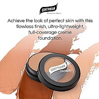 Graftobian HD Glamour Crme Foundation 1/2oz, Weightless Full Coverage Makeup, 65 Inclusive Shades, For All Skin Types, Natural or Full-Glam Looks, For Professionals and Beginners, Buttermilk