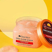 Tree Hut Shea Sugar Scrub Tropical Mango, 18oz, Ultra Hydrating and Exfoliating Scrub for Nourishing Essential Body Care