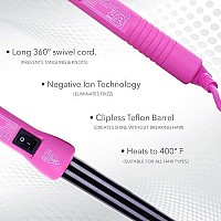 Herstyler Grande Ceramic Curling Iron - 1 inch Hair Curling Wand for Long Short Hair - One Inch Dual Voltage Curling Iron - Wand Curling Iron with Negative Ions (Pink)