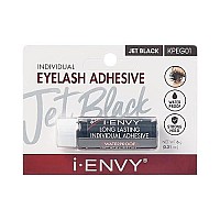 KISS iENVY Individual Cluster Lash Glue, Strong Hold Individual Lash Adhesive, Waterproof Long-Lasting Individual Lash Glue, Jet Black