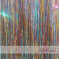 20 Hair Tinsel 100 Strands - Shiny Rainbow