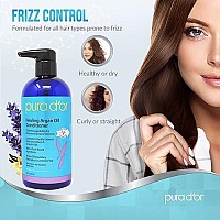 PURA D'OR Healing Argan Oil Conditioner (16oz) For Dry, Damaged, Frizzy Hair, w/Aloe Vera, Lavender, Vanilla, Coconut, Retinol & Vitamin E, Sulfate Free, All Hair Types, Men Women (Packaging may vary)