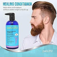 PURA D'OR Healing Argan Oil Conditioner (16oz) For Dry, Damaged, Frizzy Hair, w/Aloe Vera, Lavender, Vanilla, Coconut, Retinol & Vitamin E, Sulfate Free, All Hair Types, Men Women (Packaging may vary)