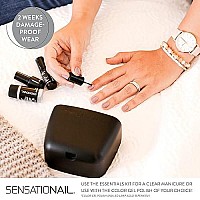 SensatioNail Gel Nail Polish Essentials Kit - Includes Nail Primer (3.54mL), Gel Base/Topcoat (7.39mL), and Nail Gel Cleanser (27.7mL) - DIY Manicure Kit for up to 2 Weeks of Wear