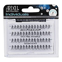 Ardell Medium Black Flare Lashes Duralash Naturals (4 Packs Of 56 Count Each) 240458 (4 Retail Package Boxes)