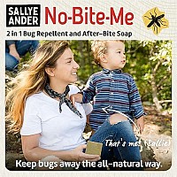 Sallyeander No-Bite-Me Soap - Bug Repellent Soap - 1 Bar - Safe For Kids And Infants - Repels Mosquitoes, Black Flies, Fleas, And Ticks