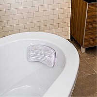 Splash Home Gel-B Non Slip Bath Pillow Luxurious Cushion Spa, 11 X 2 X 7, Clear